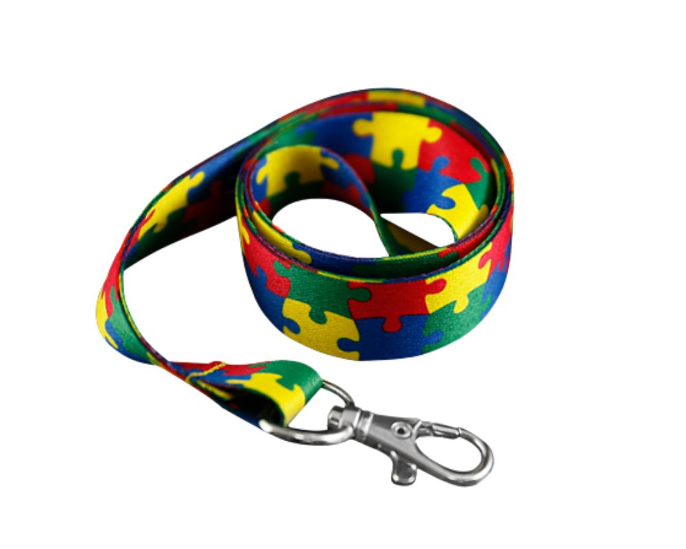 Puzzle Piece Autism Awareness Lanyards