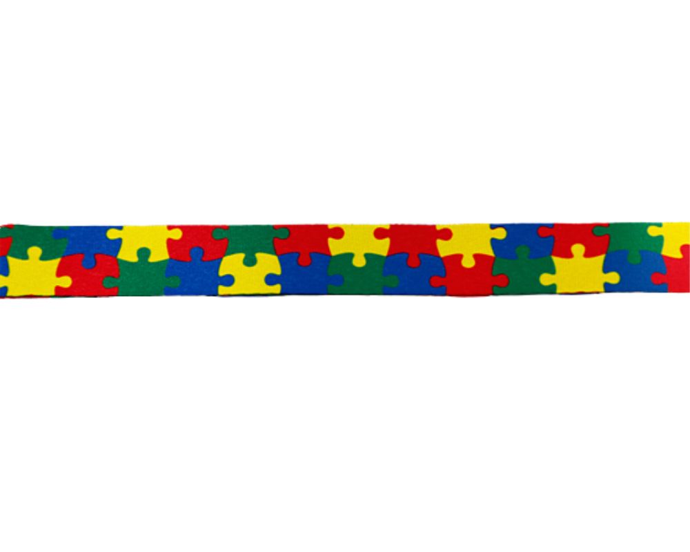Puzzle Piece Autism Awareness Lanyards