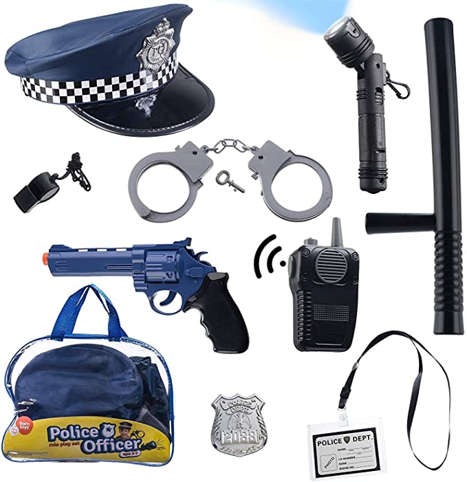 Police Officer Costume for Kids – Hat, Badge, Handcuffs & More