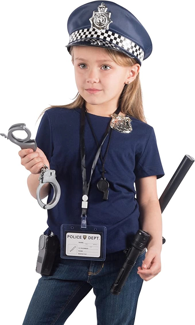 Police Officer Costume for Kids – Hat, Badge, Handcuffs & More
