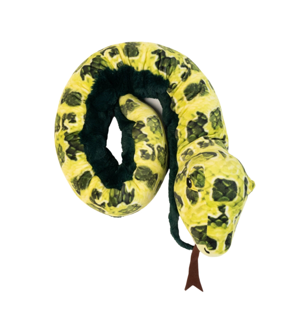 Calming Snake Weighted Plush in green and yellow, sensory toy for anxiety relief and focus support.